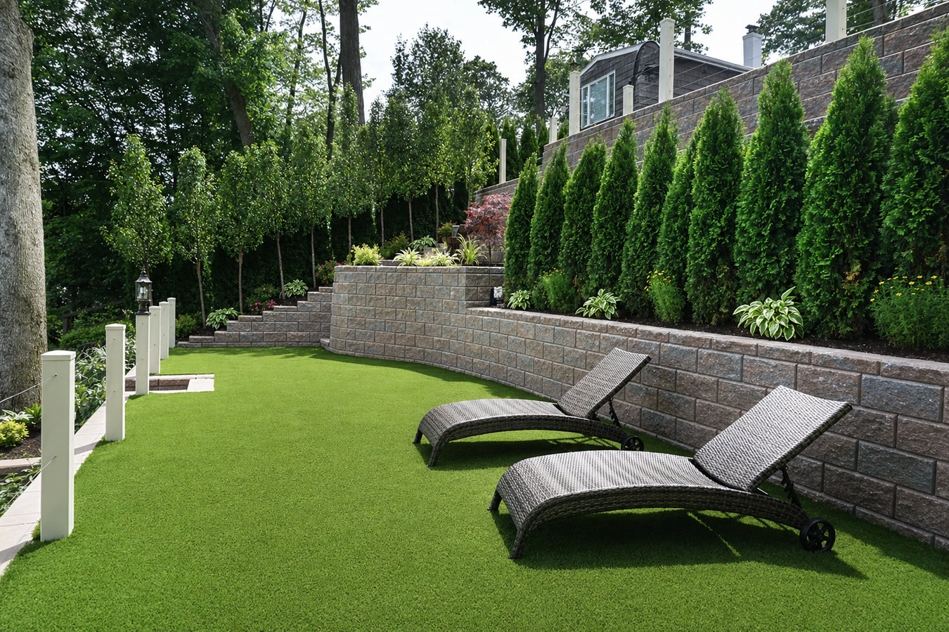 Residential turf installation
