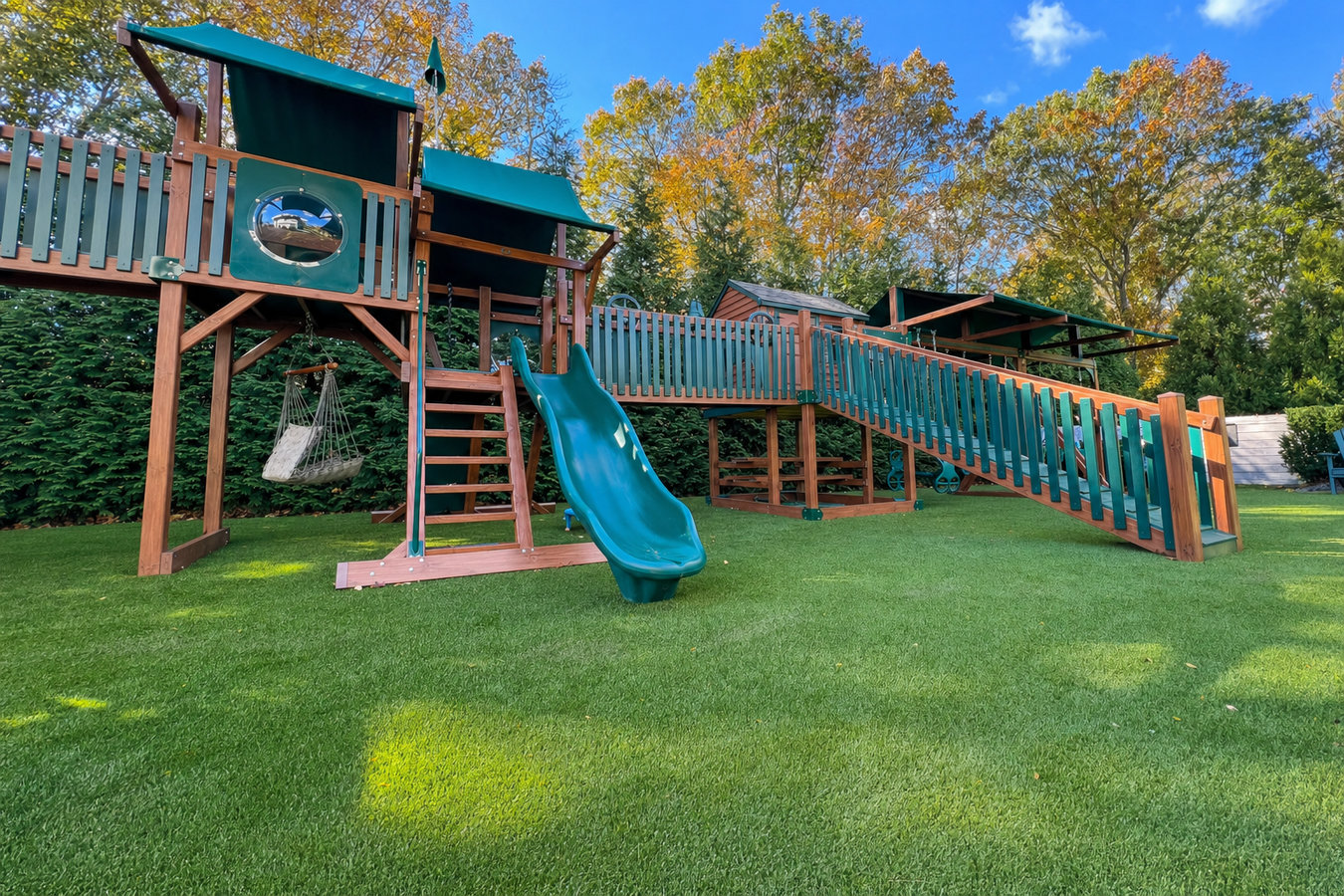 Turf for playgrounds